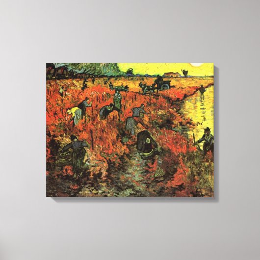 Toile Le vignoble rouge de Vincent van Gogh. (Recto)