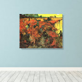 Toile Le vignoble rouge de Vincent van Gogh. (Insitu (Plancher de Bois))