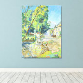 Toile Le Village (pastel sur papier) (Insitu (Plancher de Bois))