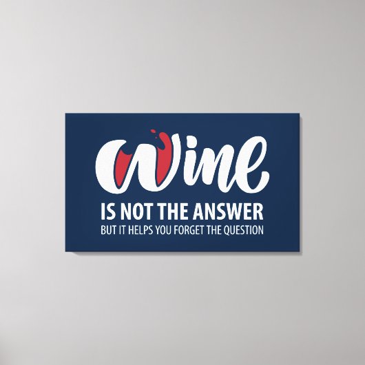 Toile Le vin n'est pas la réponse (Recto)