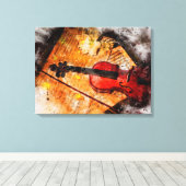 Toile Le violon (Insitu (Plancher de Bois))