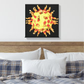 Toile Le virus de la polio, révélateur des récepteurs (Insitu(Chambre))