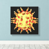 Toile Le virus de la polio, révélateur des récepteurs (Insitu (Plancher de Bois))