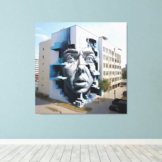 Toile Le visage attentif (Insitu (Plancher de Bois))