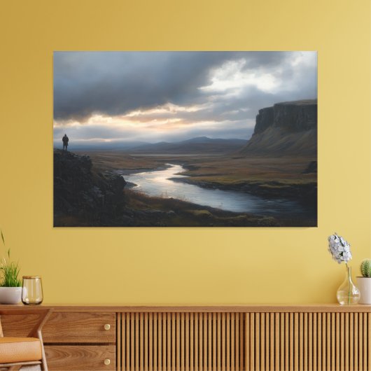 Toile Le Vista de la solitude : approche de la pluie (Insitu(Salon))