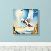 Toile Le vol de l'aigle blanc et de la coccinelle (Insitu (Plancher de Bois))