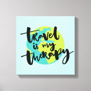 Toile Le voyage est ma thérapie