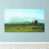 Toile Le Wagon de l'Surveyor d'Albert Bierstadt dans les (Insitu (Plancher de Bois))