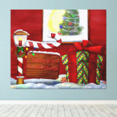 Toile Le Whimsey de Noël de l'atelier (Insitu (Plancher de Bois))