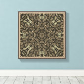 Toile Leaf Line Art Abstrait décoration murale originale (Insitu (Plancher de Bois))