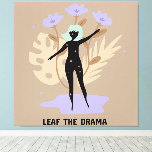 Toile Leaf the Drama (Insitu (Plancher de Bois))