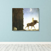Toile Leap Elk and Princess Tuvstarr par John Bauer (Insitu (Plancher de Bois))