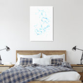 Toile L'eau éclabousse comme des poissons yin yang bleu (Insitu(Chambre))