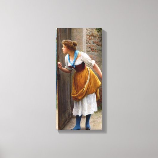Toile L'Eavesdropper (par Eugene de Blaas) (Recto)