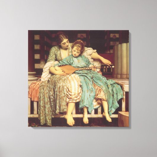 Toile Leçon de musique par Lord Frederic Leighton (Recto)