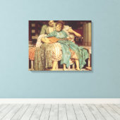 Toile Leçon de musique par Lord Frederic Leighton (Insitu (Plancher de Bois))