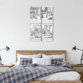 Toile Lecture de cartes représentant le commercial actue (Insitu(Chambre))