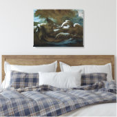 Toile Leda et le cygne (craie noire et w/c) (Insitu(Chambre))