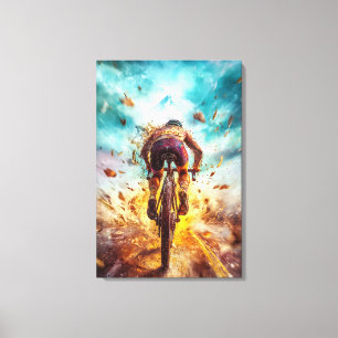 Toile Légende du VTT - Art Sportif Dynamique