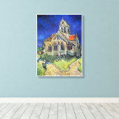 Toile L'église de Vincent van Gogh à Auvers (1890) (Insitu (Plancher de Bois))