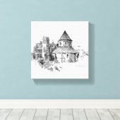 Toile L'église ronde (Insitu (Plancher de Bois))