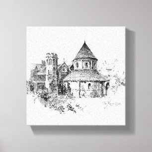 Toile L'église ronde