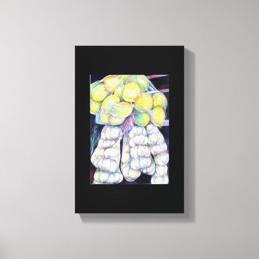 Toile L'Émerveillement Des Marchés Humides, Singapour (Recto)