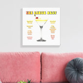 Toile LEMON DROP MARTINI Cocktail Recette Art 12"x12" (Insitu(Salon))