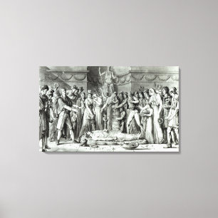 Toile L'enterrement de Jean Paul Marat