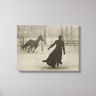 Toile L'Entraîneur De Cheval Par Felix Thiollier 1899