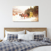 Toile L'entraîneur de poste dans la neige (Insitu(Chambre))