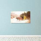 Toile L'entraîneur de poste dans la neige (Insitu (Plancher de Bois))