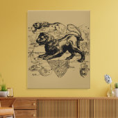 Toile Leo Constellation Hevelius 1690 juillet 23 août 22 (Insitu(Salon))