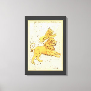 Toile Léo le Lion Constellation Vintage Miroir d'Urania