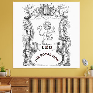 Toile Léo Le Lion Royal Affiche de Rouleau du Zodiaque