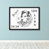 Toile Léo Le Lion Zodiaque Cadre (Insitu (Plancher de Bois))