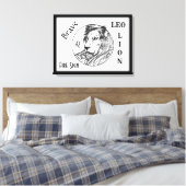 Toile Léo Le Lion Zodiaque Cadre (Insitu(Chambre))