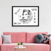 Toile Léo Le Lion Zodiaque Cadre (Insitu(Salon))