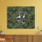 Toile Léo Zodiac Connexion Camouflage numérique vert (Insitu(Salon))
