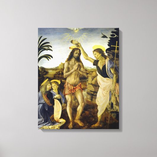Toile Léonard de Vinci Le baptême du Christ (Recto)