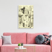 Toile Leonardo da Vinci Vintage Anatomie humaine Larynx  (Insitu(Salon))