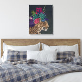 Toile Leopard avec tête tropicale (Insitu(Chambre))