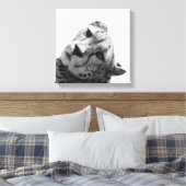 Toile Leopard cheetah animal sauvage photo noir et blanc (Insitu(Chambre))