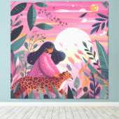 Toile Léopard de la Journée internationale de la femme (Insitu (Plancher de Bois))