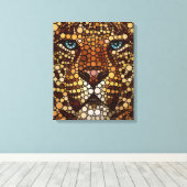 Toile Leopard fait de cercles (Insitu (Plancher de Bois))