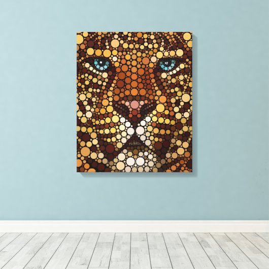 Toile Leopard fait de cercles (Insitu (Plancher de Bois))