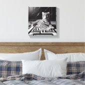 Toile Léopard sur fond noir et blanc (Insitu(Chambre))