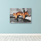 Toile Léopards de bébé (Insitu (Plancher de Bois))