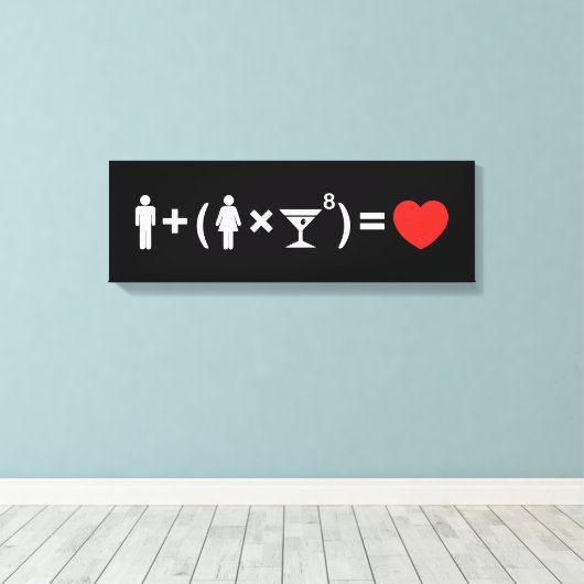 Toile L'équation d'amour pour les femmes (Insitu (Plancher de Bois))