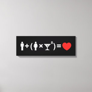 Toile L'équation d'amour pour les femmes